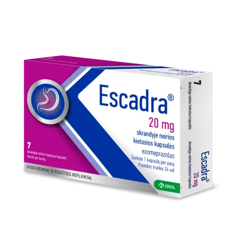 Escadra 20mg skrandyje neirios kiet.kapsulės N7