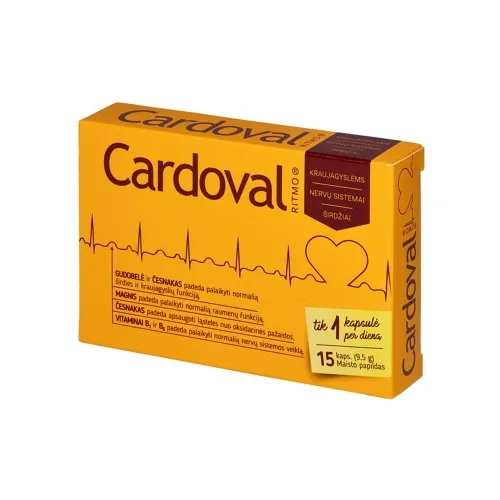 CARDOVAL RITMO, 15 kapsulių