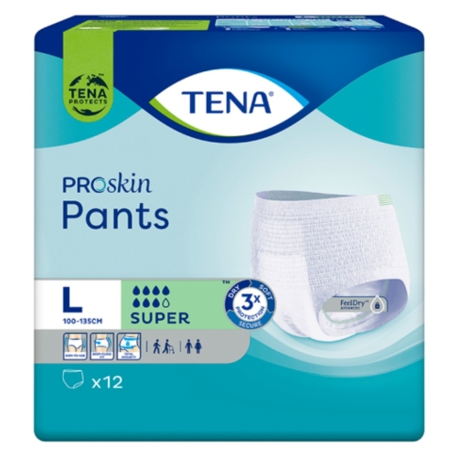 TENA sauskelnės kelnaitės PANTS SUPER, L dydis, N12