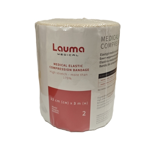 Lauma Medical elastinis tvarstis, 12 cm x 3,0 m