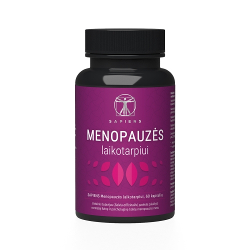 SAPIENS Menopauzės laikotarpiui, 60 kapsulių