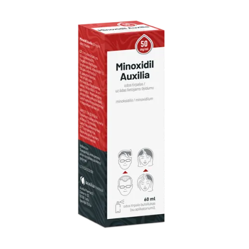 Minoxidil Auxilia 50mg/ml odos tirpalas 60ml