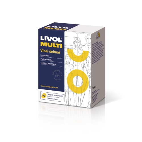 LIVOL MULTI vitaminai visai šeimai, 90 tabl.
