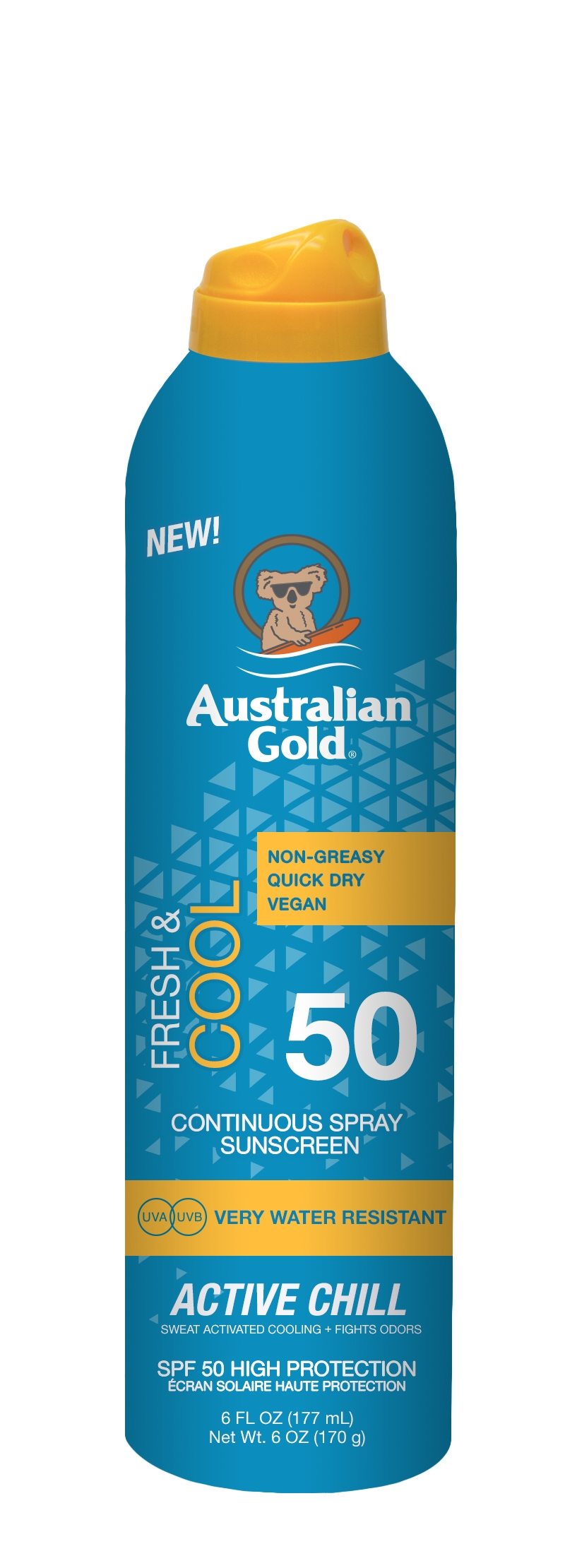 AUSTRALIAN GOLD purškiama apsaugos nuo saulės priemonė ACTIVE SPF50 -  2