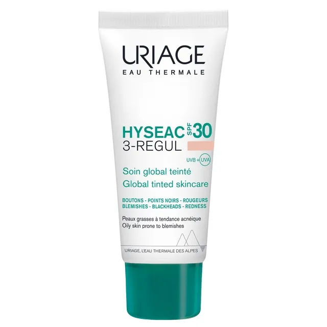 URIAGE lengvas kremas HYSEAC 3-REGUL toninis kremas, SPF30 -  2