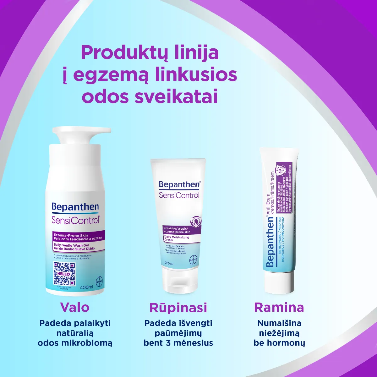 BEPANTHEN  prausimosi gelis SENSICONTROL, 400ml -  5