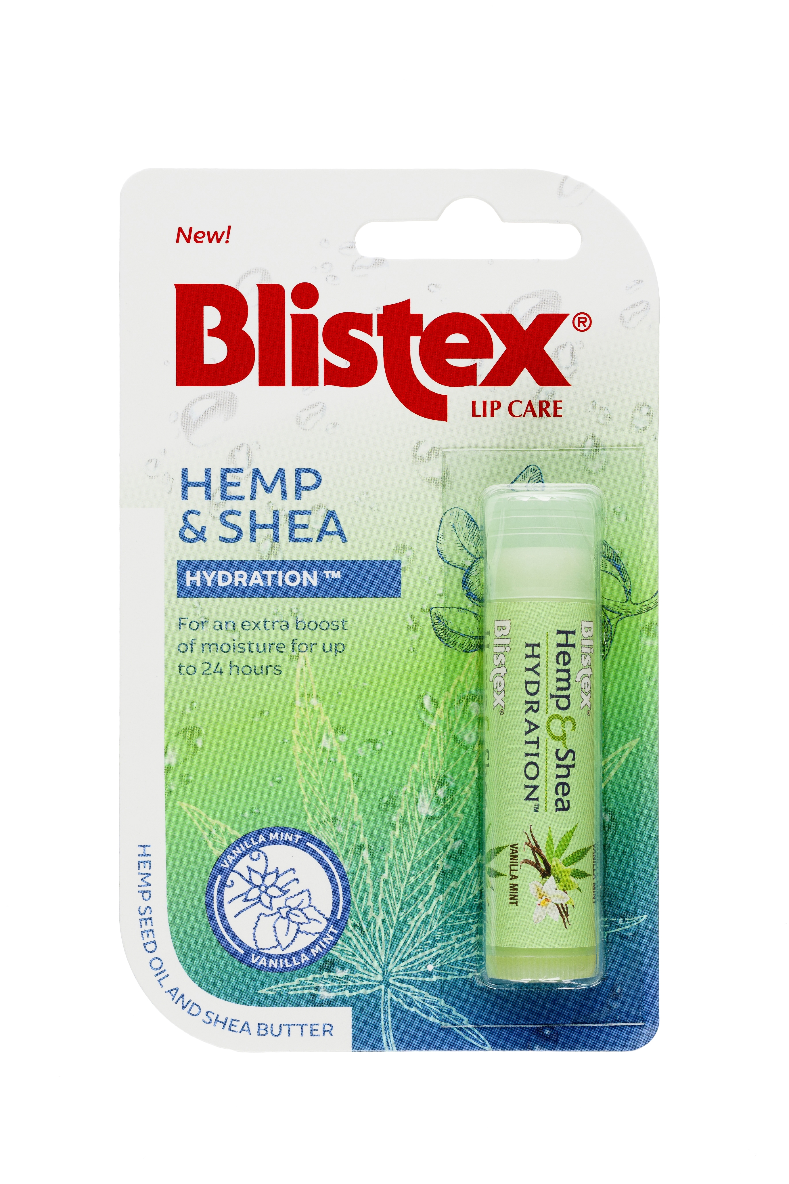 BLISTEX drėkinantis lūpų balzamas HEMP&SHEA, 4.25g -  2