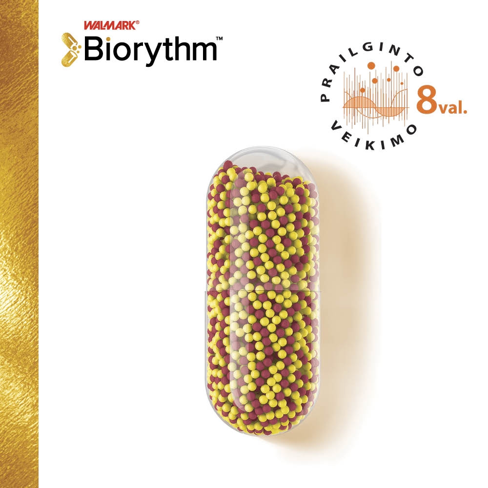 BIORYTHM IRON (prailginto veikimo geležis), 28 mg, 30 kapsulių -  2