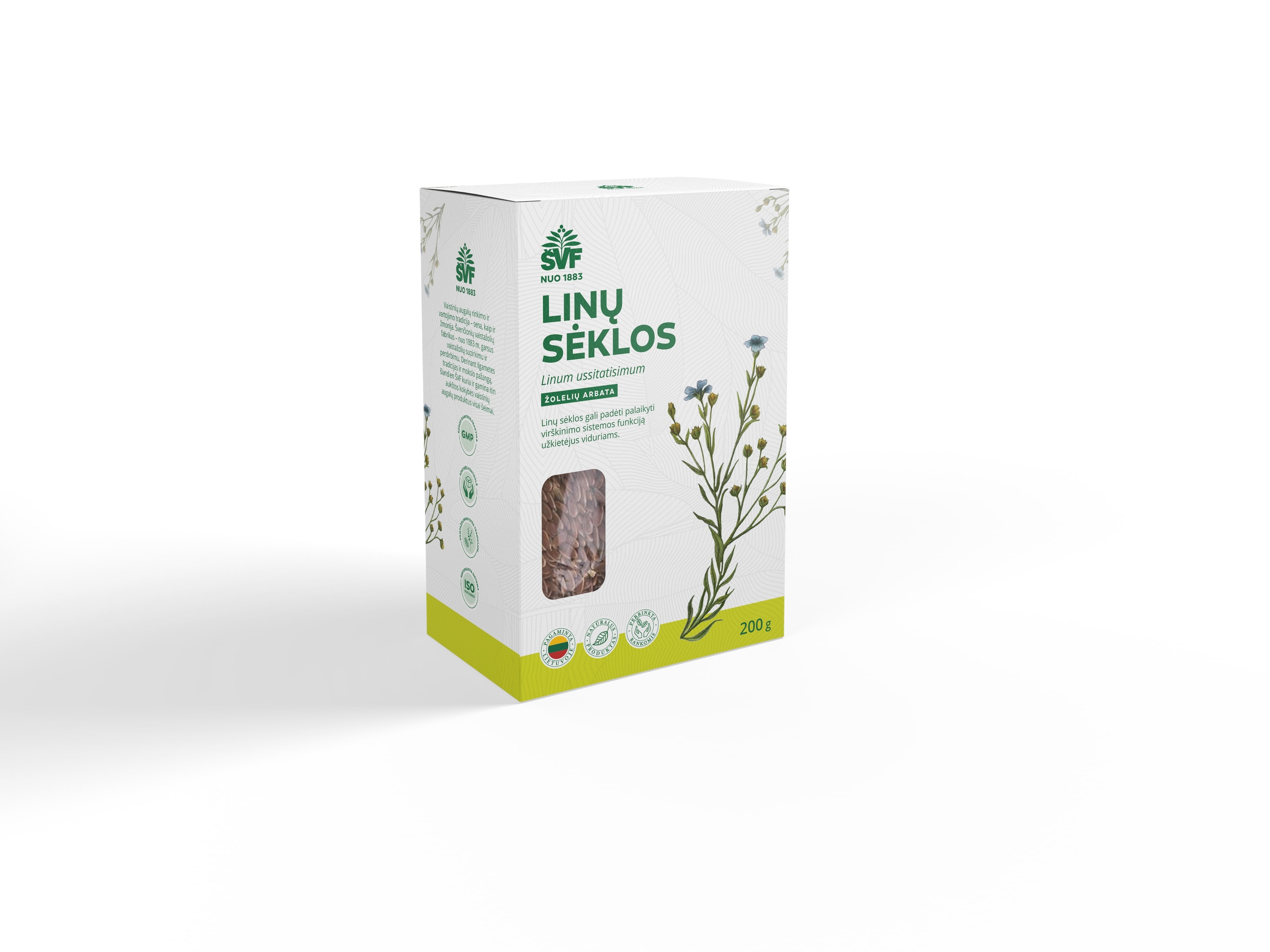 ŠVF LINŲ SĖKLOS, žolelių arbata, 200g -  2