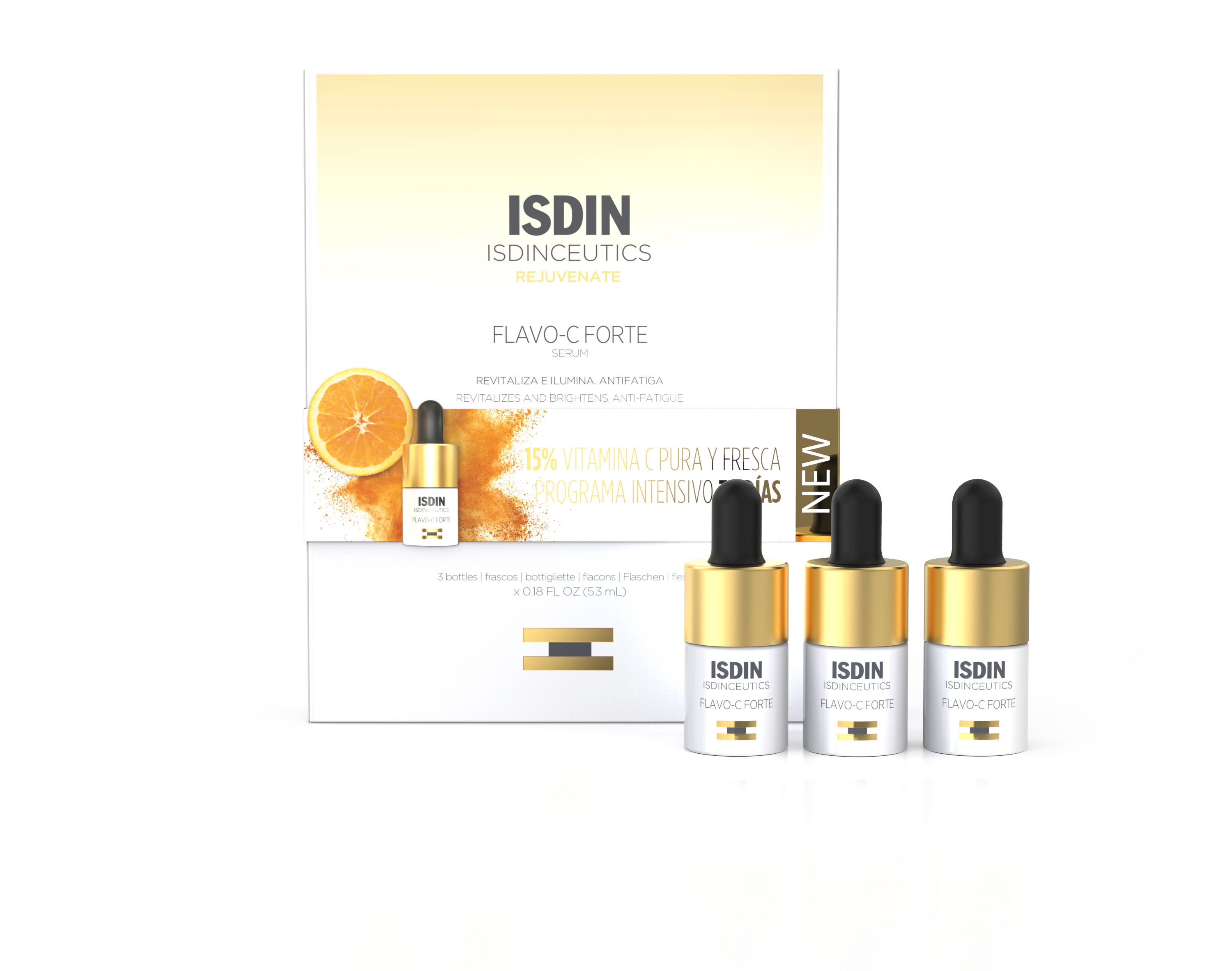 ISDINCEUTICS 15% vitamino C serumas FLAVO-C FORTE, N3 x 5.3ml -  2