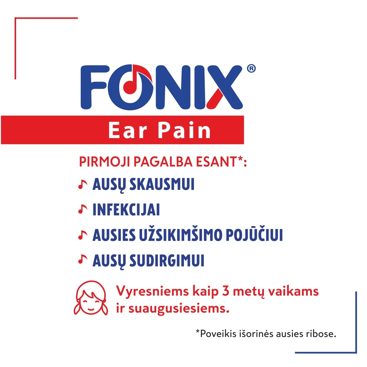 FONIX purškalas esant ausų skausmui, infekcijai EAR PAIN, 15ml -  2