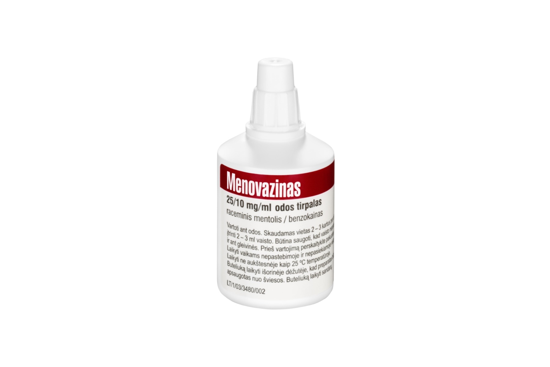 Menovazinas 25mg/10mg/ml odos tirpalas su lašintuvu 40ml -  2