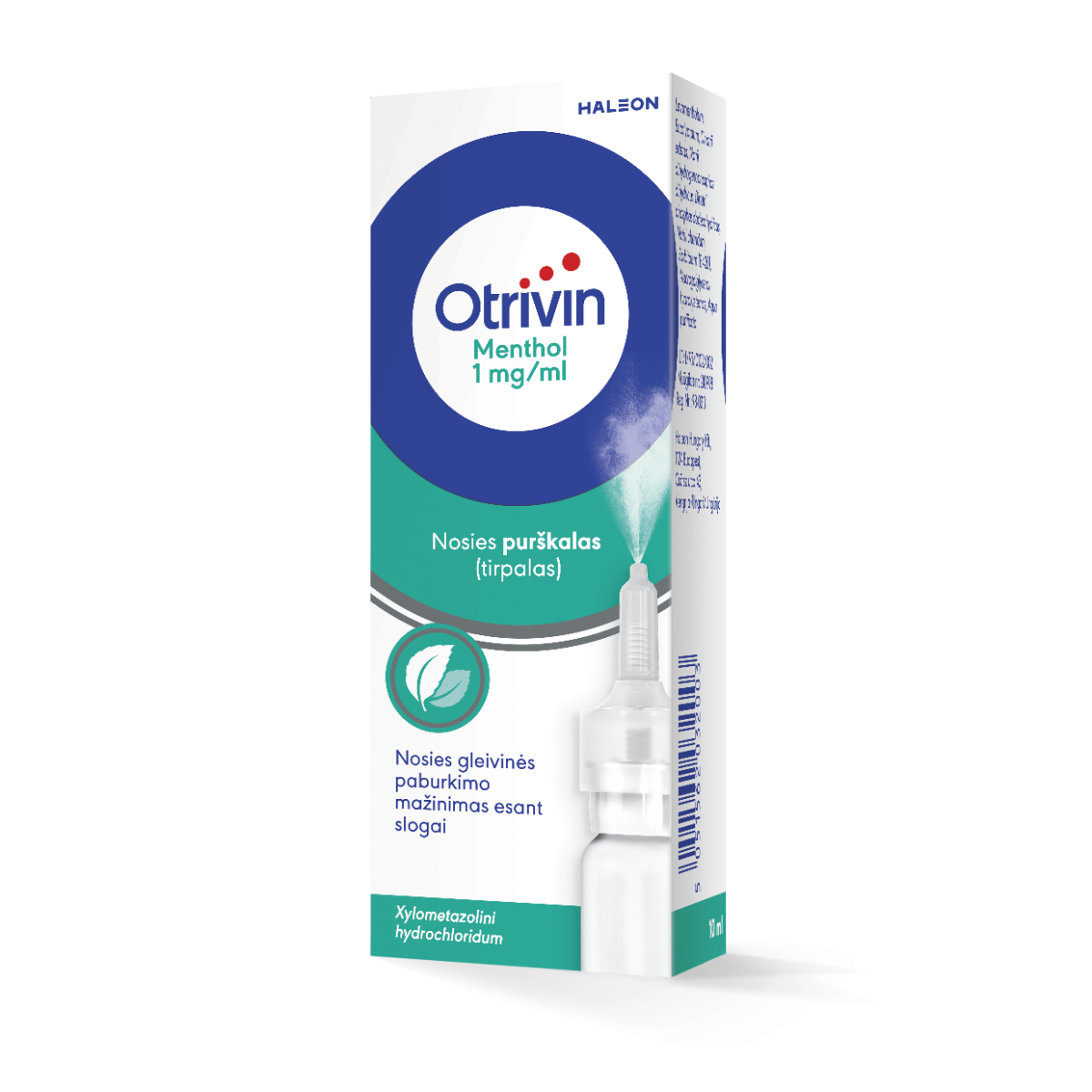 Otrivin Menthol  1mg/ml nosies purškalas 10ml -  2