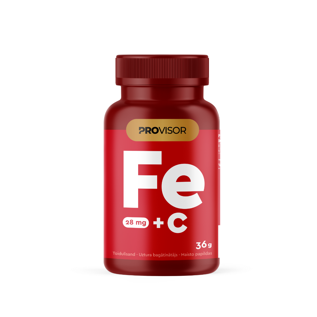 PROVISOR FERRUM 28 MG + VITAMIN C, kapsulės N60 -  2