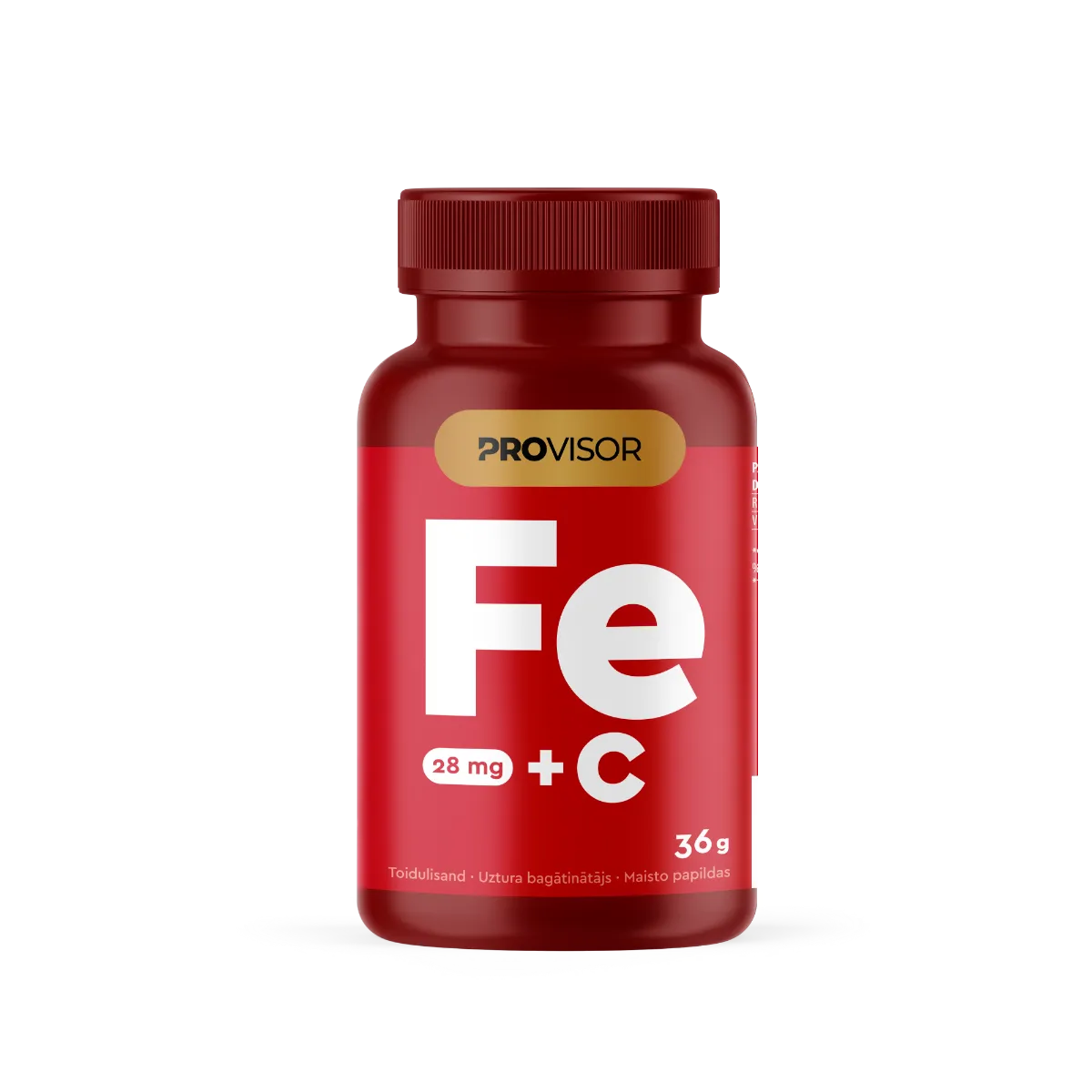 PROVISOR FERRUM 28 MG + VITAMIN C, kapsulės N60 -  2