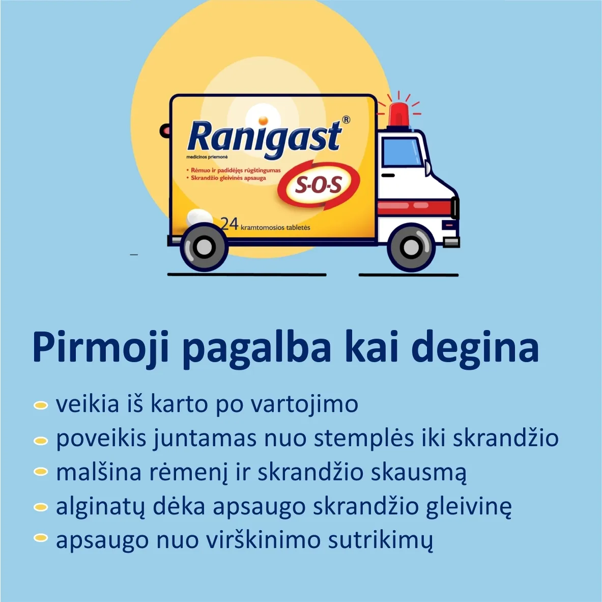 RANIGAST nuo rėmens ir skrandžio skausmo S-O-S, N12 -  5