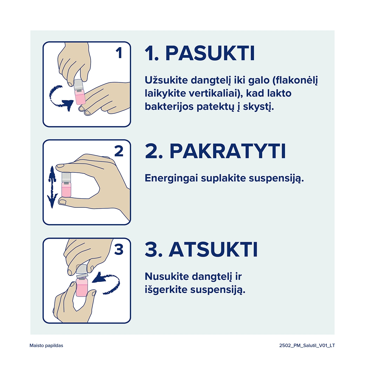 SALUTIL SHOTS (5 mlrd. gyvybingųjų bakterijų), braškių skonio, 7 flak. -  4