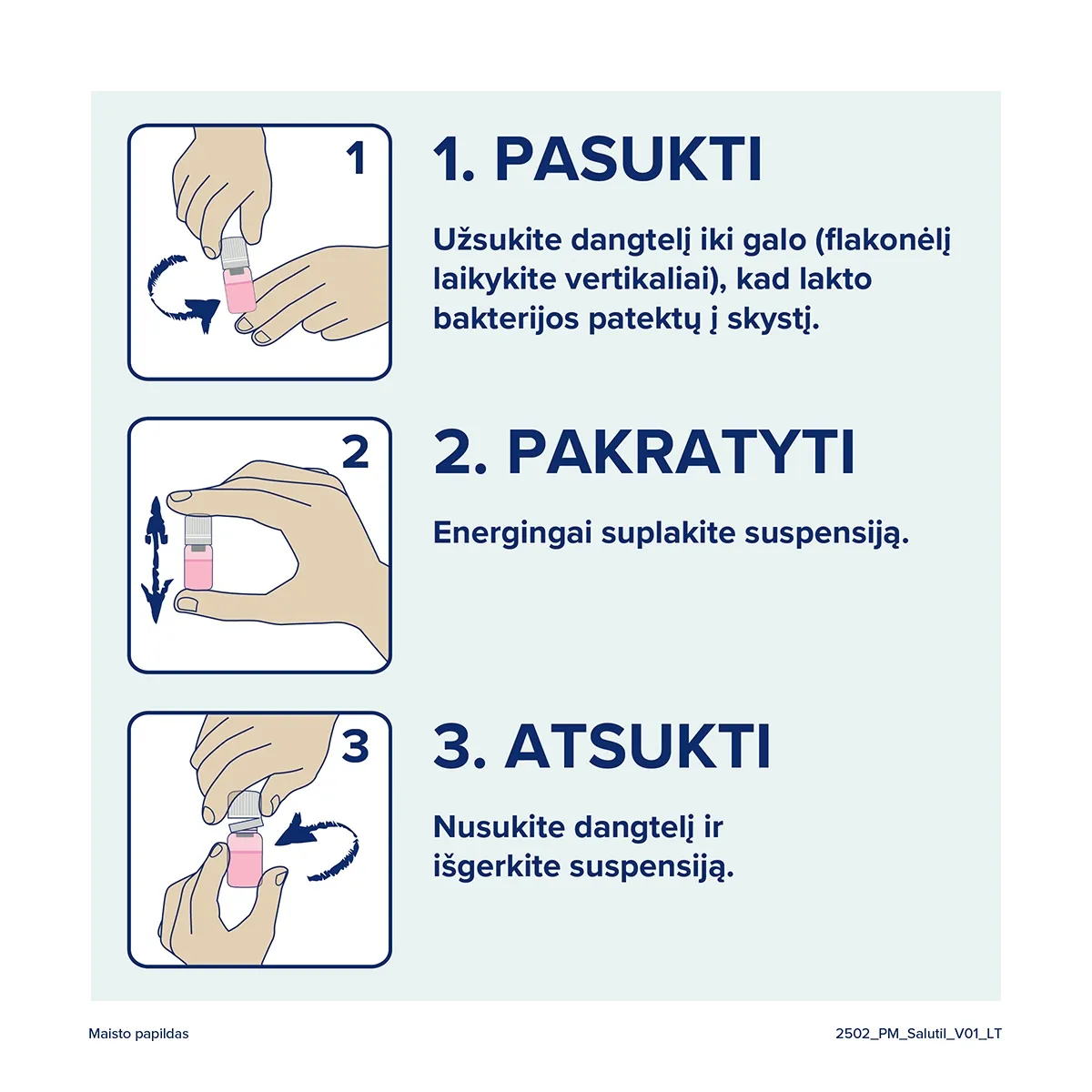 SALUTIL SHOTS (5 mlrd. gyvybingųjų bakterijų), braškių skonio, 7 flak. -  4