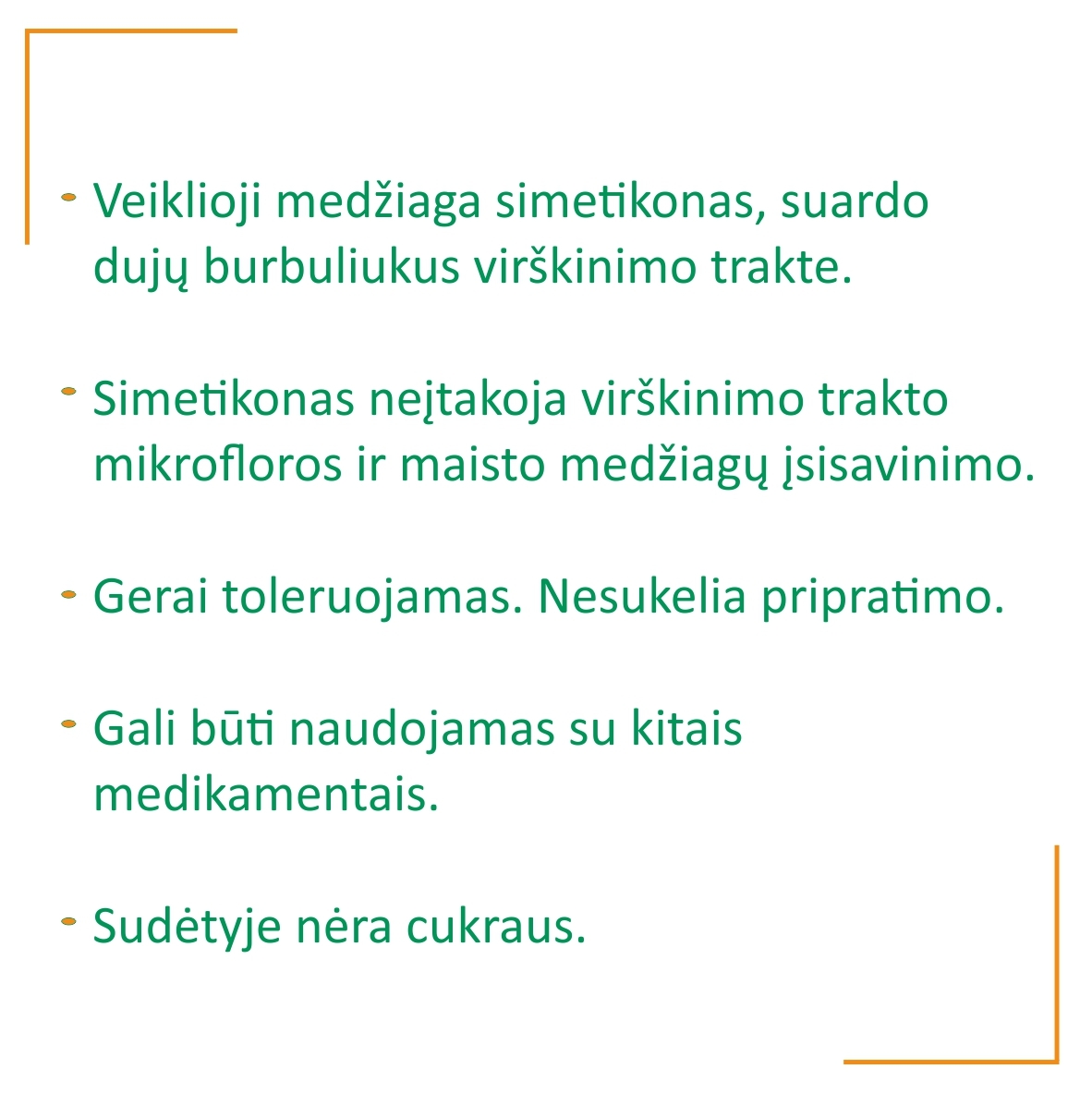 SIMETIGAST FORTE 240mg dujų kaupimui mažinti, N10 -  5