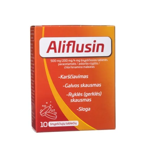 Aliflusin 500mg/200mg/4mg šnypšč.tabletės N10