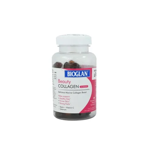 BIOGLAN braškių skonio guminukai BEAUTY COLLAGEN, N60 -  