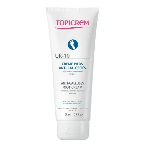 TOPICREM pėdų kremas su šlapalu išsausėjusiai odai UR-10, 75ml -  