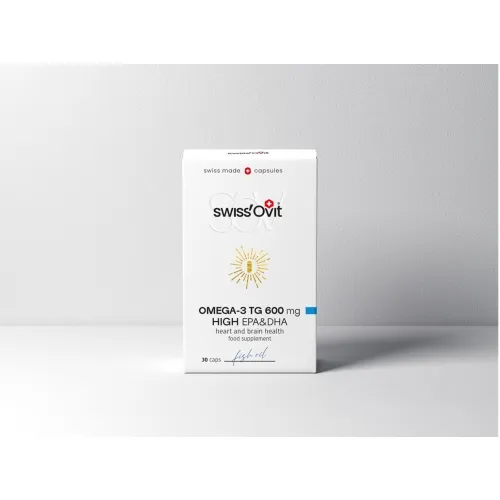 SwissOvit OMEGA-3 TG 600mg žuvų taukai kaps.N30