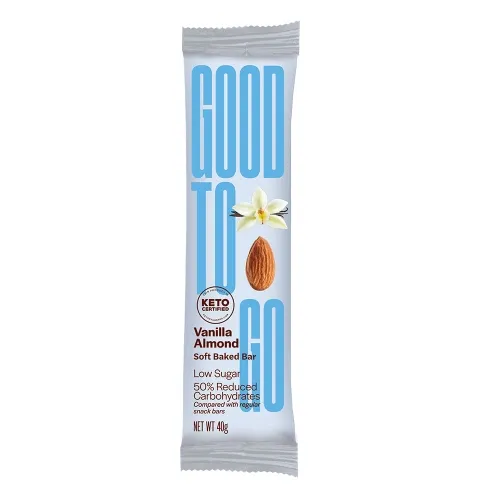 Product image of GOOD TO GO vanilės/migdolų skonio keto proteino batonėliai, 40g