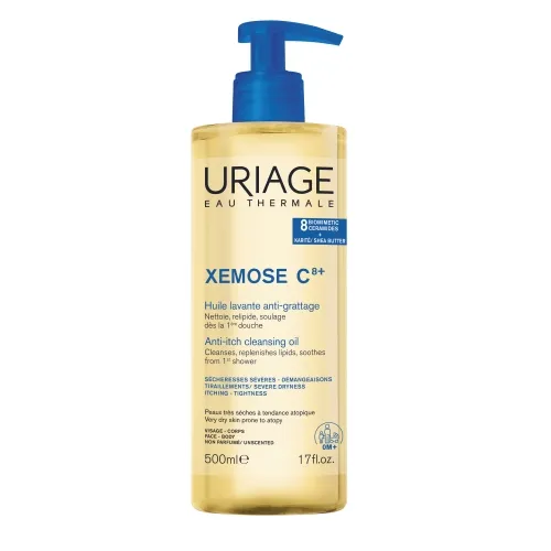 URIAGE aliejinis prausiklis kūnui ir veidui XEMOSE C8+ HUILE, 500ml -  