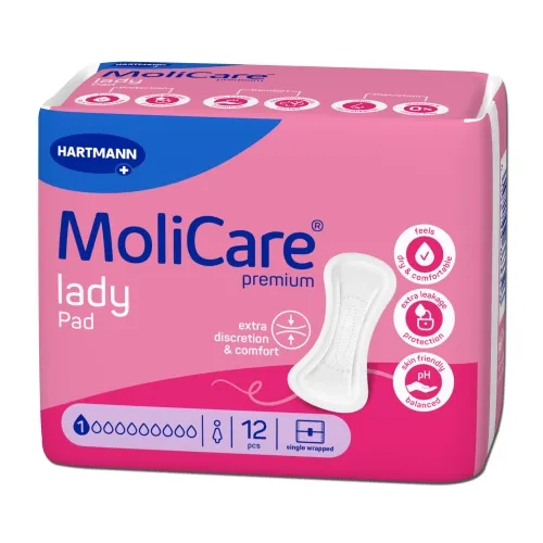 Product image of MOLICARE PREMIUM lady pad įklotai, 1 lašas, 12 vnt.