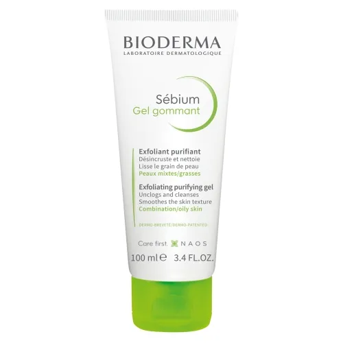 BIODERMA šveitiklis riebiai mišriai odai SÉBIUM GEL GOMMANT, 100ml -  