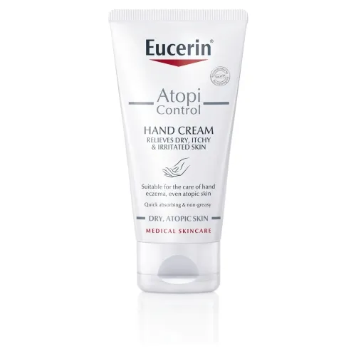 EUCERIN® AtopiControl rankų kremas sausai, atopinei oda, 75ml -  