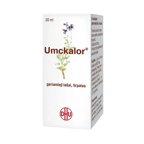 Umckalor 800mg/g geriamieji lašai (tirpalas) 20ml