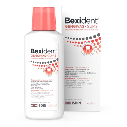 ISDIN burnos skalavimo skystis su 0,12% chlorheksidino BEXIDENT, 250ml