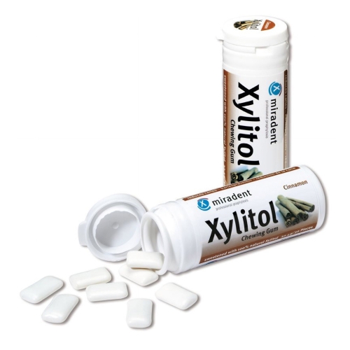 Miradent Xylitol kramtomoji guma HAGER&WERKEN, cinamono skonio, N30