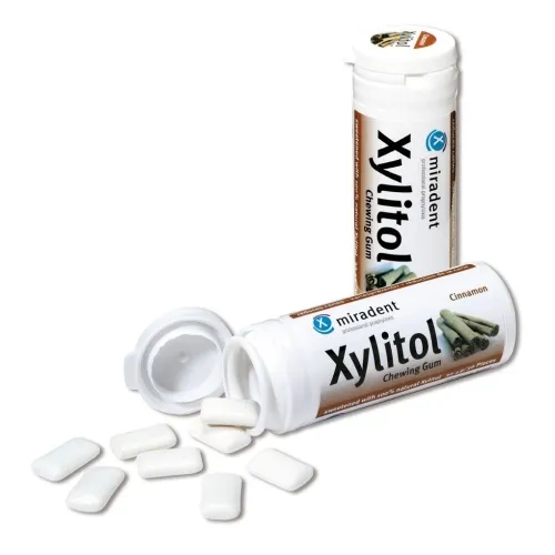 Miradent Xylitol kramtomoji guma HAGER&WERKEN, cinamono skonio, N30