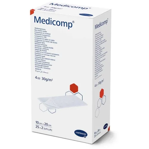 Product image of MEDICOMP sterilus neaustinės medžiagos tvarstis, 10x20cm, 25 vnt.