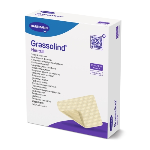 Product image of GRASSOLIND NEUTRAL sterilus tinklelinis tvarstis, 10 x 10 cm, 1 vnt.