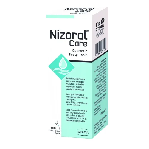 NIZORAL CARE tonikas niežtinčiai ir sudirgusiai galvos odai, 100 ml