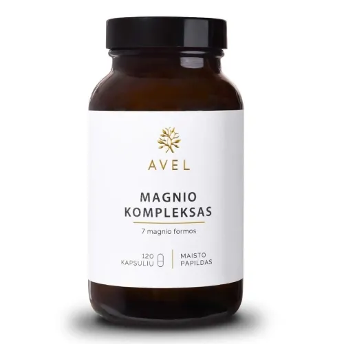 AVEL MAGNIO KOMPLEKSAS, 7 magnio formos, 120 kapsulių