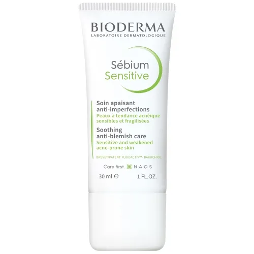 BIODERMA kremas į spuogus linkusiai odai SEBIUM SENSITIVE, 30ml