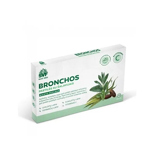ŠVF pastilės BRONCHOS SU ŠALAVIJAIS, N12