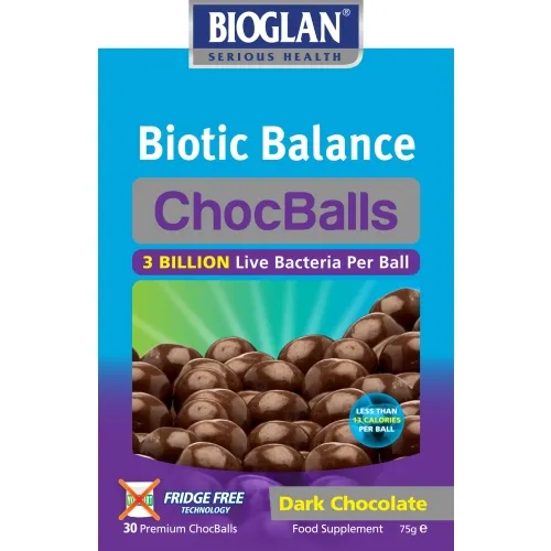 BIOGLAN probiotikai BIOTIC BALANCE CHOCBALLS, N30