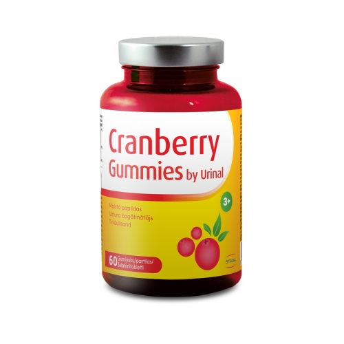 Urinal Cranberry (spanguolės), 60 guminukų