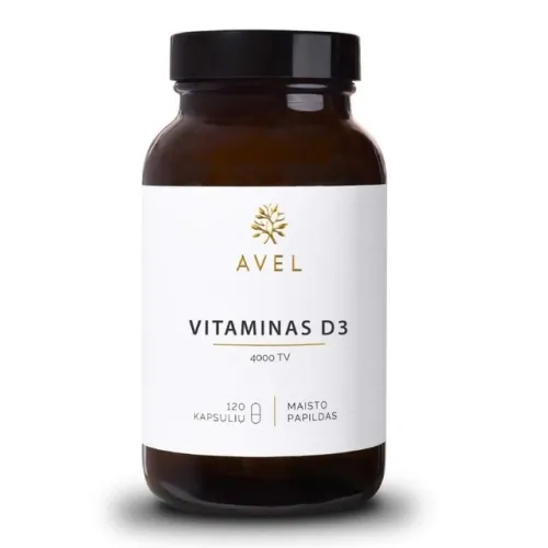 AVEL VITAMINAS D3 4000TV, 120 kapsulių -  1