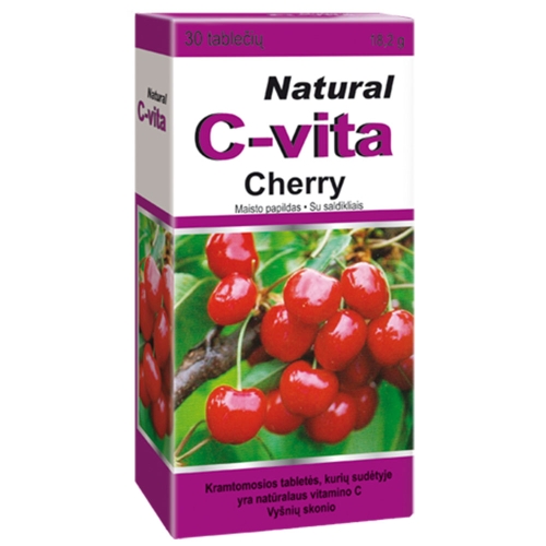 VITABALANS NATURAL C-VITA 60mg, 30 kramtomųjų tablečių