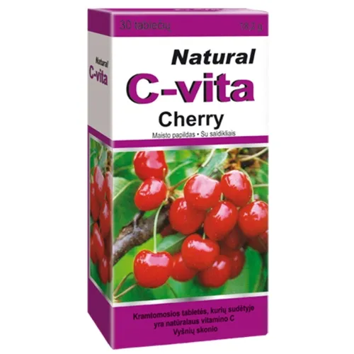 VITABALANS NATURAL C-VITA 60mg, 30 kramtomųjų tablečių