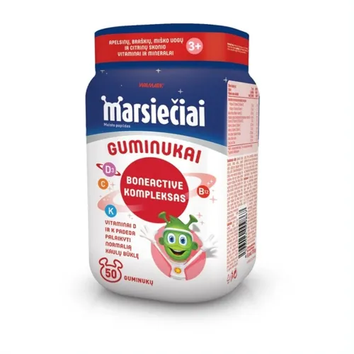MARSIEČIAI BONEACTIVE vaikų kaulams, 50 guminukų