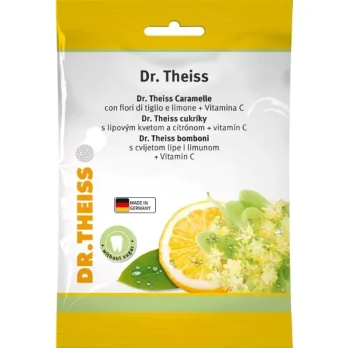 Product image of DR. THEISS ledinukai su vitaminu C, liepžiedžių ir citrinų skonio, 75g