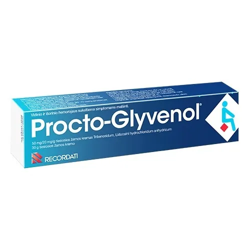 PROCTO-GLYVENOL tiesiosios žarnos kremas 30g